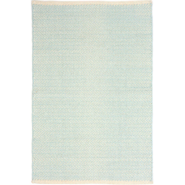 Dash and Albert Rugs Herringbone Handmade Handwoven Cotton Area Rug in